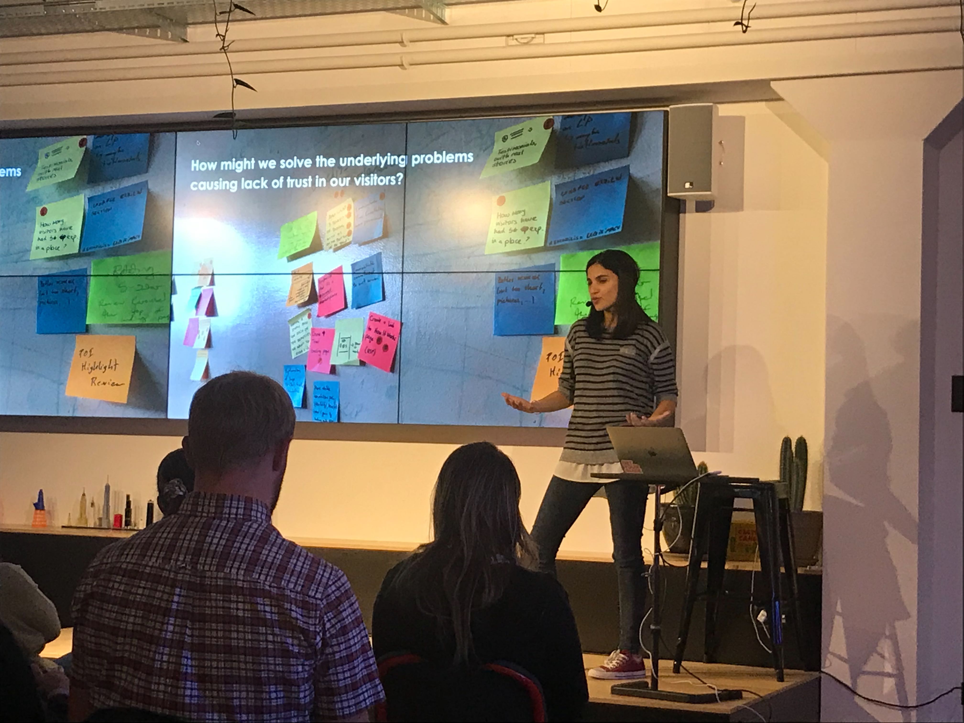 Cansu at a design meetup