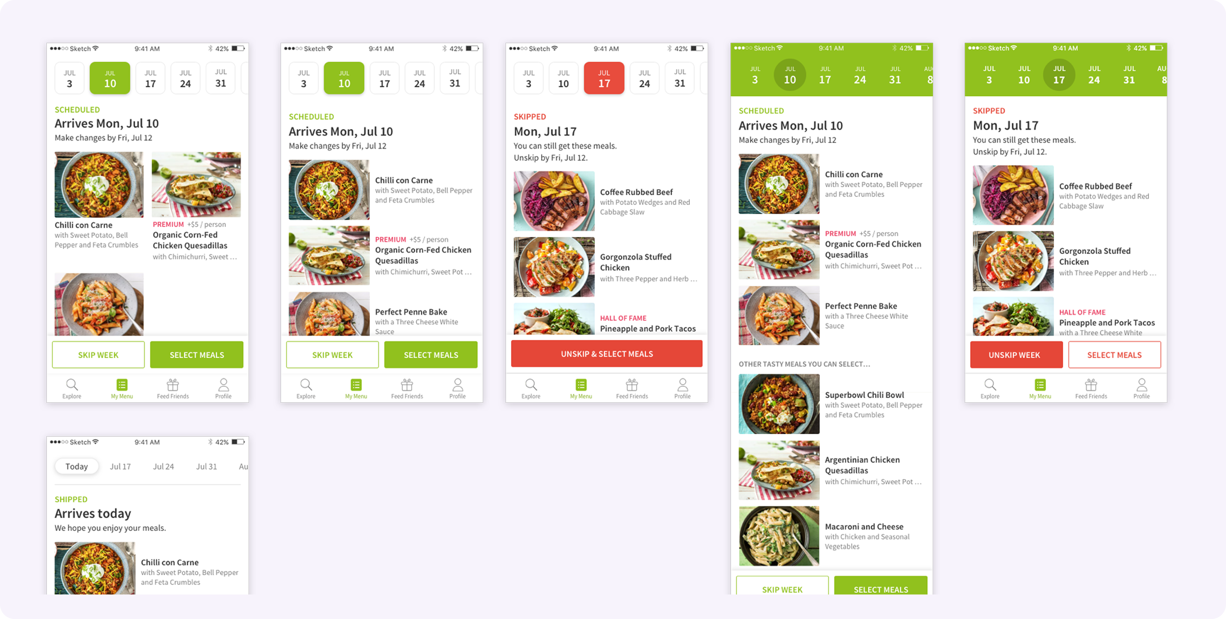 Final visual design — Week over Week variant