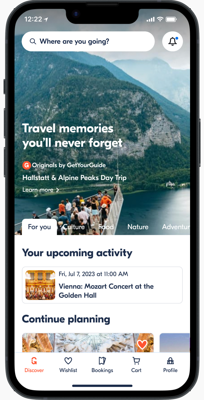 STR high fidelity mockup — main screen