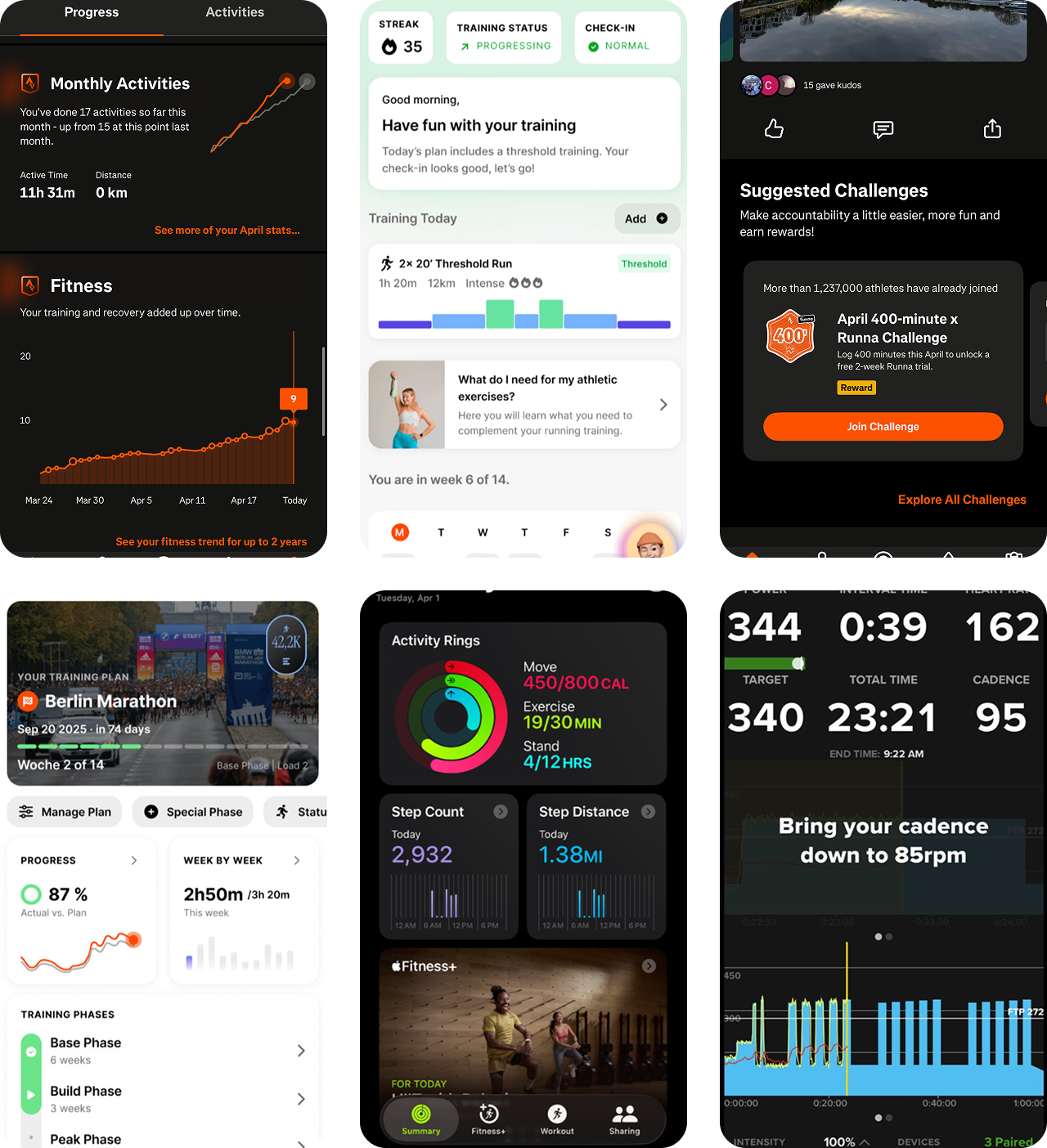 Competitor app visual density
