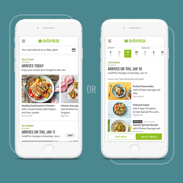 HelloFresh “My Menu 2.0”